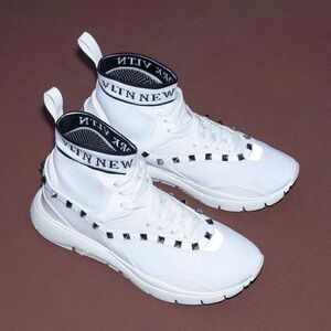 *Limited Edition* Valentino New York White Rockstud Sneakers
